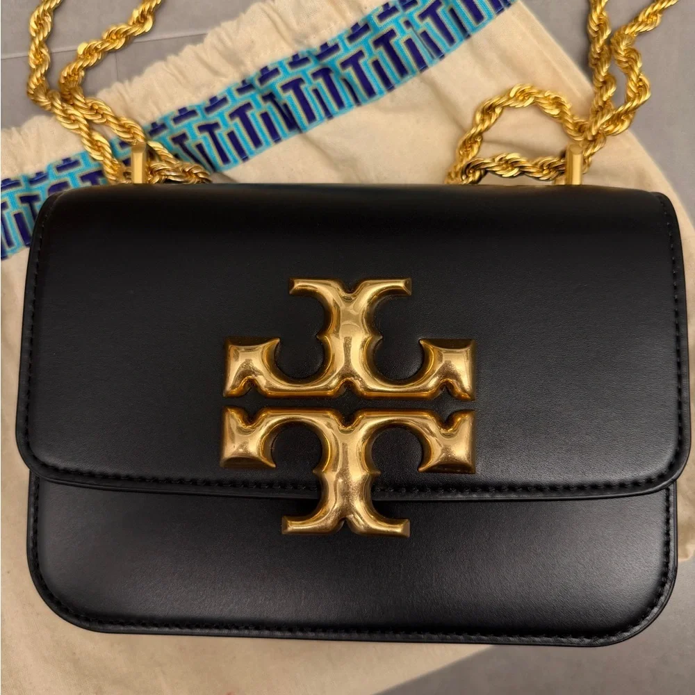 Tory Burch Black and Gold Crossbody Bag - Picture 2 of 12